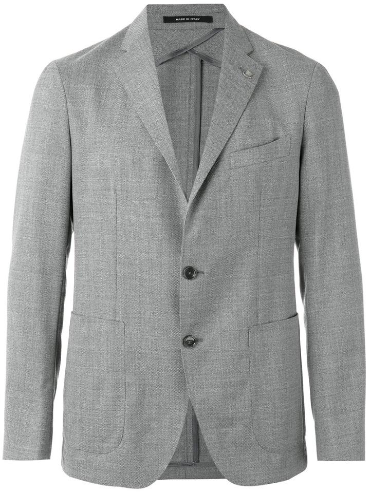Tagliatore - Classic Blazer - Men - Cupro/virgin Wool - 52, Grey, Cupro/virgin Wool
