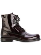 Versace Lace-up Ankle Boots - Brown