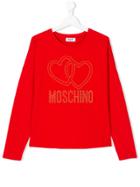 Moschino Kids Logo Heart Top - Red
