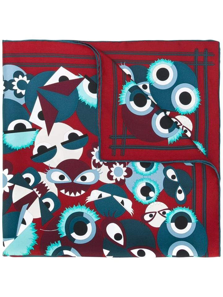 Fendi Fendi Monster Print Foulard