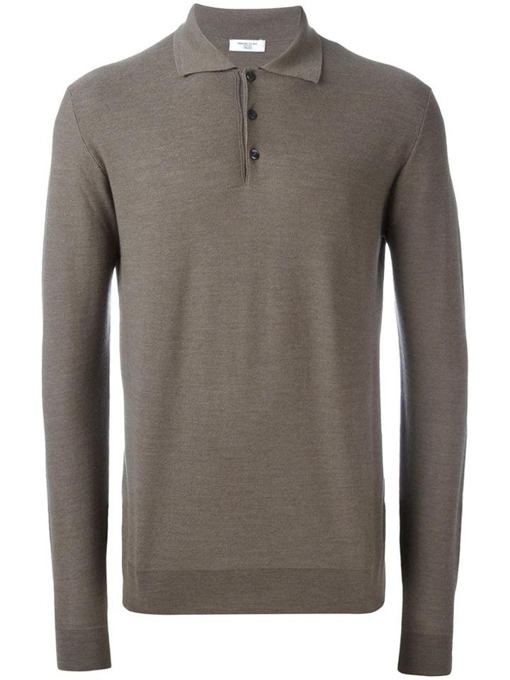 Fashion Clinic Timeless Polo Collar Jumper - Brown
