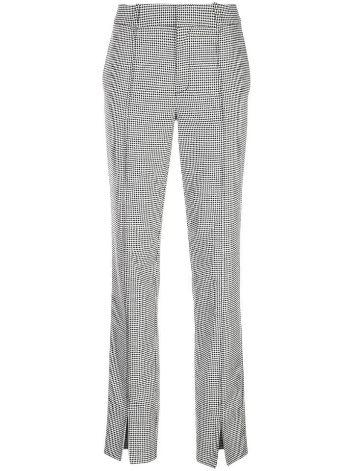 Jason Wu Houndstooth Print Trousers - Black