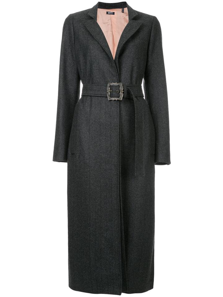 Jil Sander Navy Classic Tailored Coat - Grey