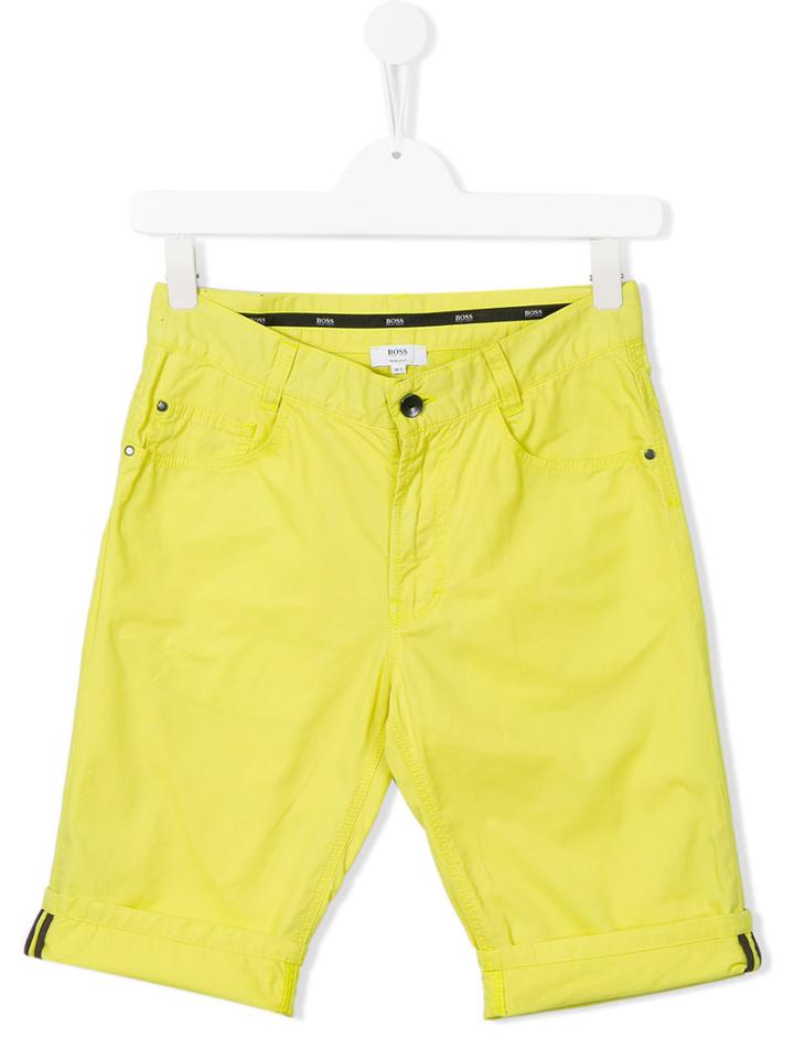 Boss Kids Casual Shorts, Boy's, Size: 14 Yrs, Yellow/orange