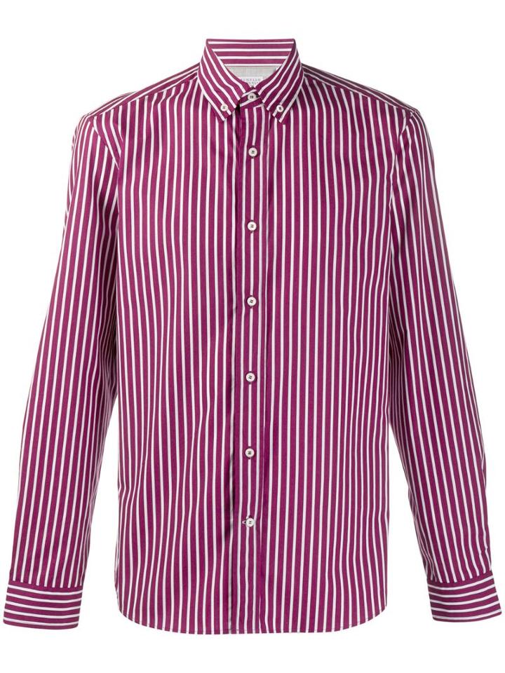 Brunello Cucinelli Vertical Striped Shirt - Purple