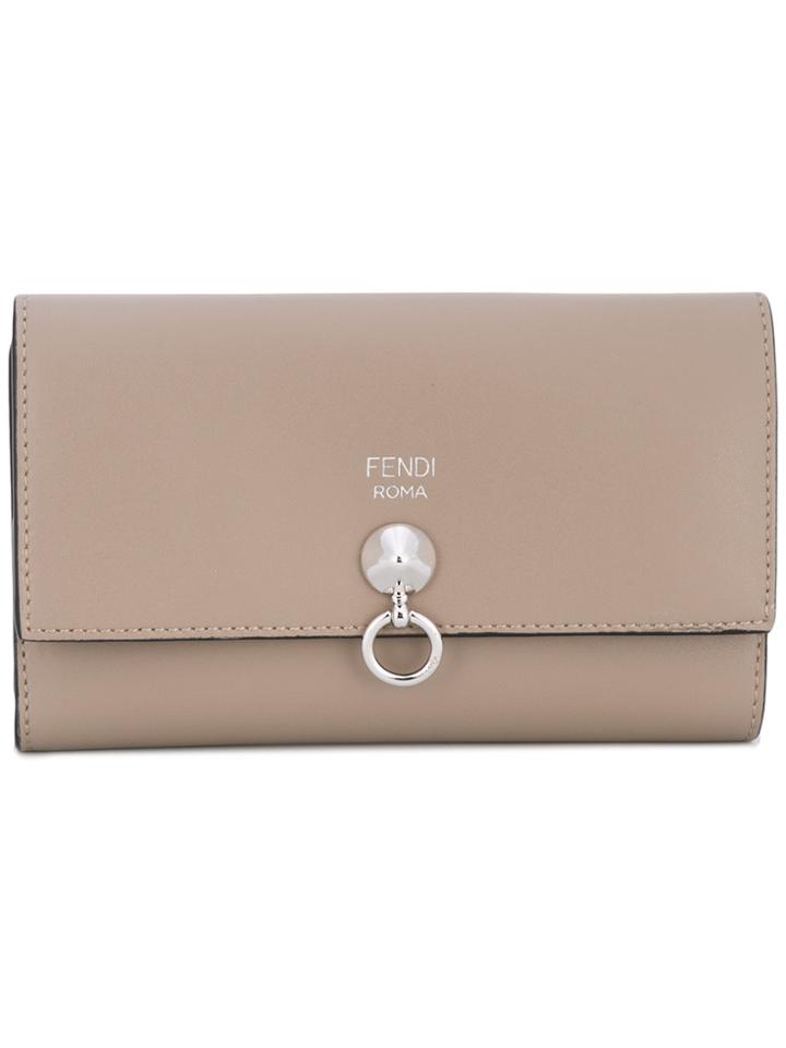 Fendi Slim Continental Wallet - Grey