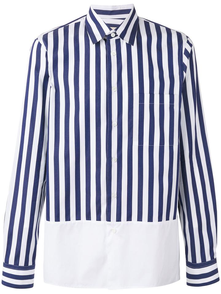 Marni - Striped Poplin Shirt - Men - Cotton - 48, Blue, Cotton