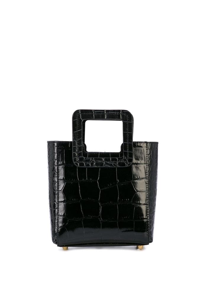 Staud Mini Embossed Tote Bag - Black