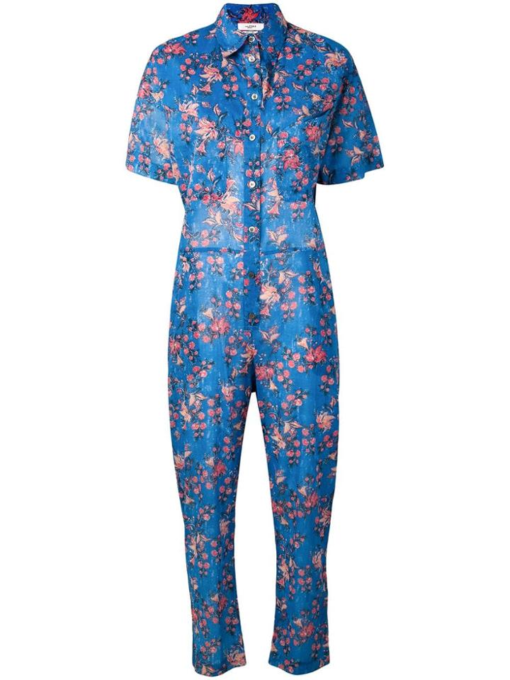 Isabel Marant Étoile Floral Print Jumpsuit - Blue
