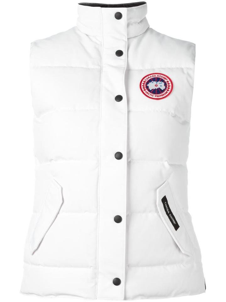 Canada Goose Padded Gilet, Women's, Size: Medium, White, Polyester/nylon/cotton/feather Down