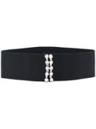 Ca & Lou Crystal Embellished Waist Belt - Black