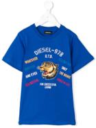 Diesel Kids - Tavi T-shirt - Kids - Cotton - 10 Yrs, Blue