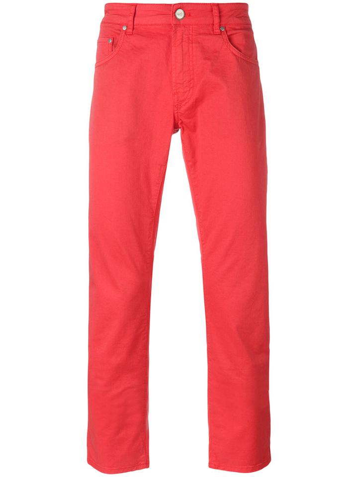 Pt01 - Classic Chino Trousers - Men - Cotton/spandex/elastane - 36, Pink/purple, Cotton/spandex/elastane