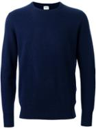 Aspesi Crew Neck Sweater, Men's, Size: 52, Blue, Cashmere