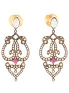 Sabine G 18kt Rose Gold, Ruby And Diamond Earrings