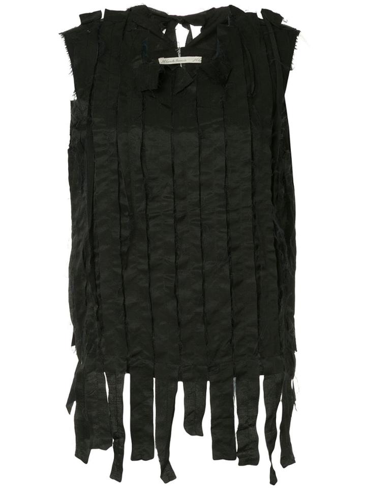 Aleksandr Manamïs Shredded Ribbon Blouse - Black