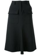 Fad Three Patch Pocket Skirt, Women's, Size: Medium, Black, Cotton
