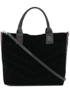 Pinko Large Velvet Shopping Bag - Black