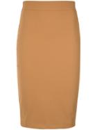 Gloria Coelho Pencil Skirt - Yellow & Orange