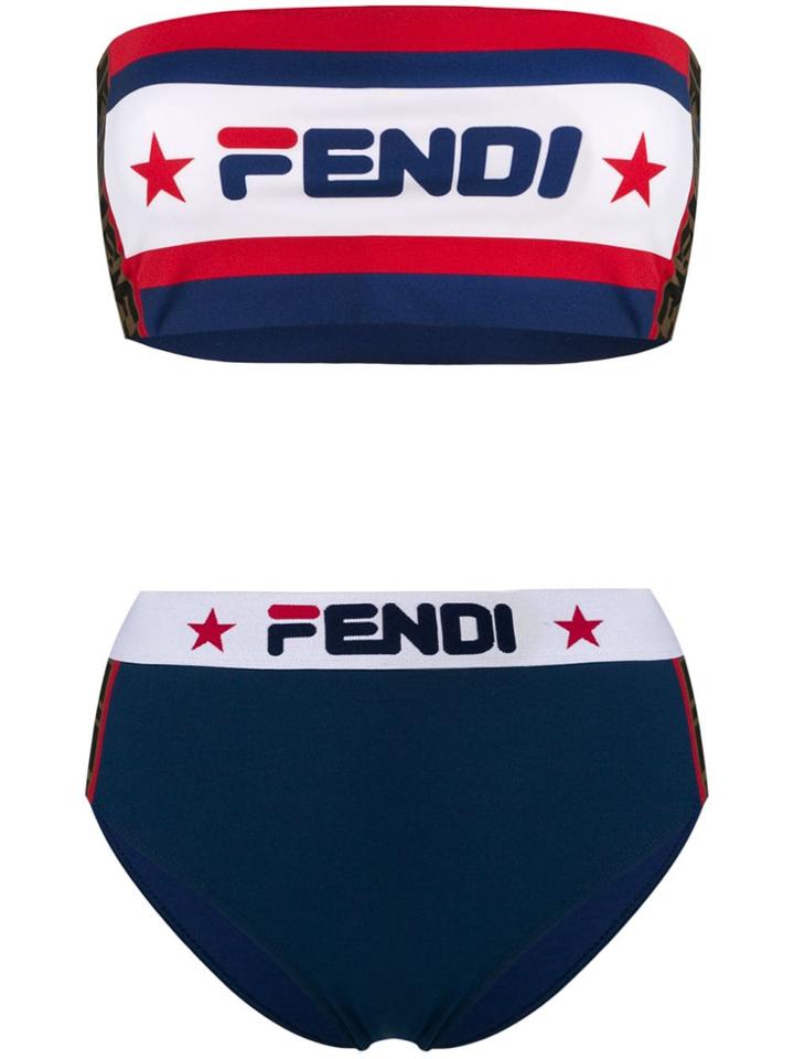 Fendi Logo Bikini - White
