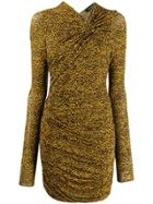 Isabel Marant Jobia Ruched Printed Dress - Brown