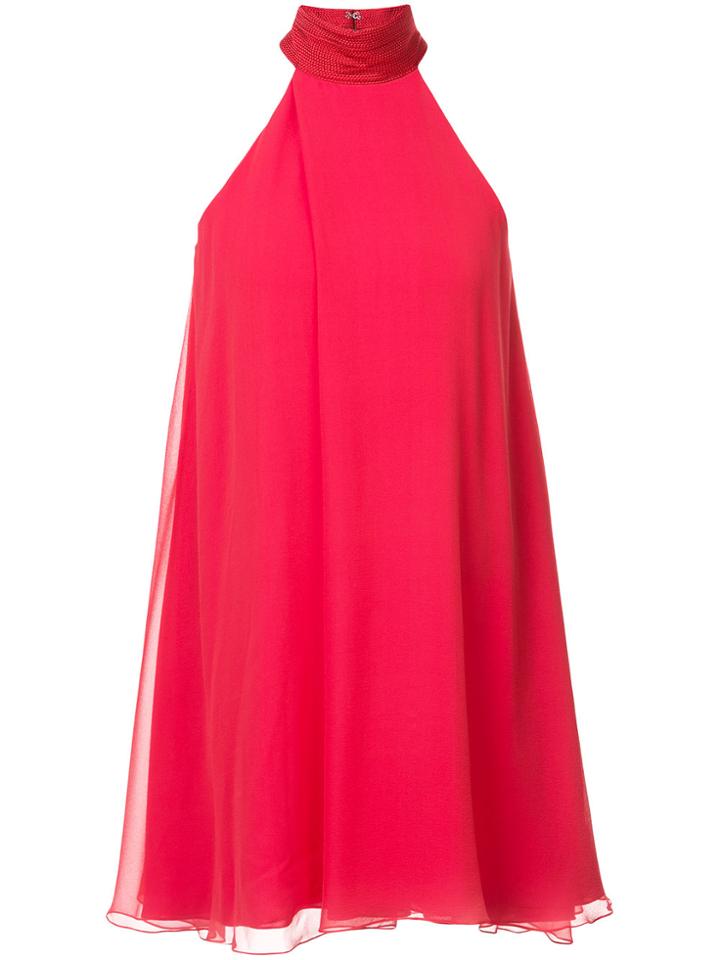 Galvan Halter-neck Flared Dress