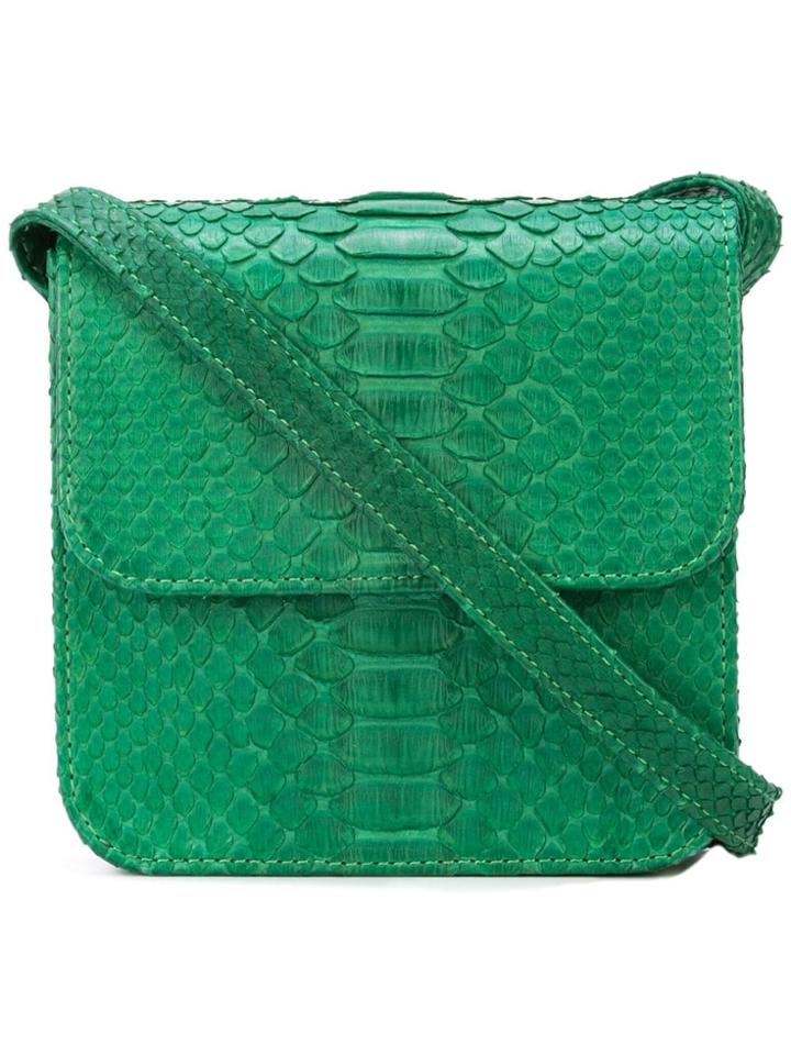 Gelareh Mizrahi Python Skin Crossbody Bag - Green