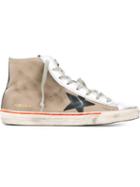 Golden Goose Deluxe Brand Francy Hi-top Sneakers, Men's, Size: 41, Nude/neutrals, Suede/rubber/cotton