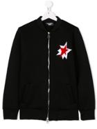 Neil Barrett Kids Star Patch Bomber Jacket - Black