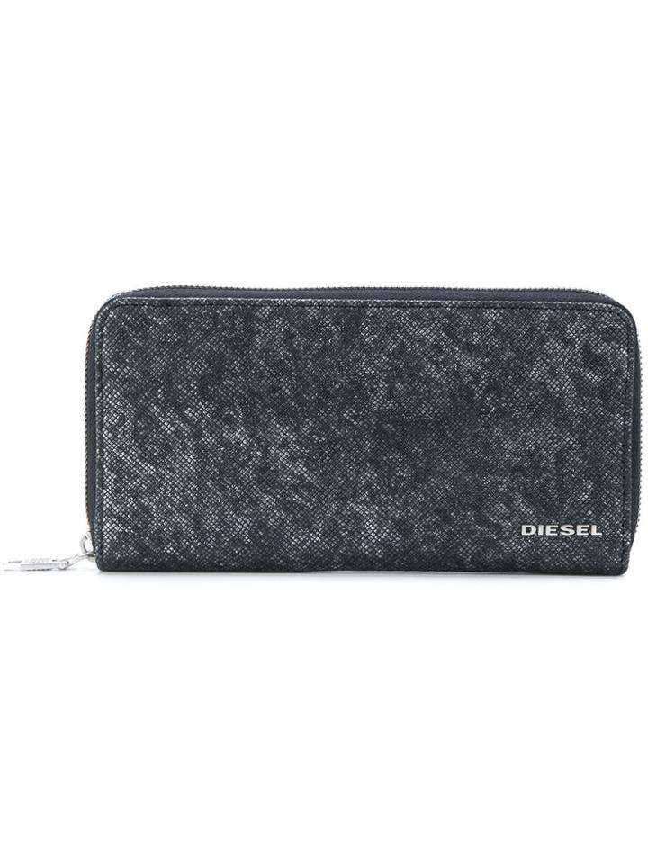 Diesel 24 Zip Wallet - Black