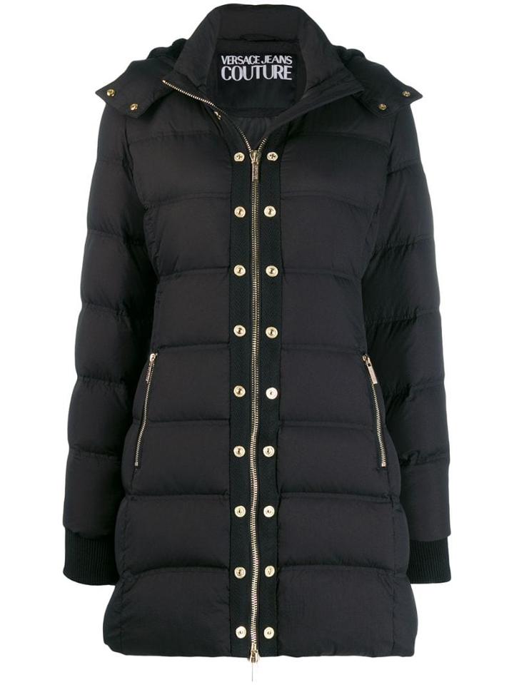 Versace Jeans Couture Zipped Padded Coat - Black