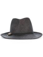 Stella Mccartney Panama Hat, Women's, Size: 56, Black, Straw/cotton