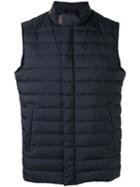 Herno Padded Gilet, Men's, Size: 48, Blue, Polyamide/polyurethane/feather Down