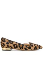 Charlotte Olympia Leopard Print Ballerina Flats - Brown