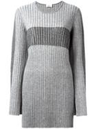 Aviù Slit Detail Ribbed Jumper, Women's, Size: 44, Grey, Polyamide/wool/virgin Wool