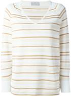 Maison Ullens Striped V-neck Sweater