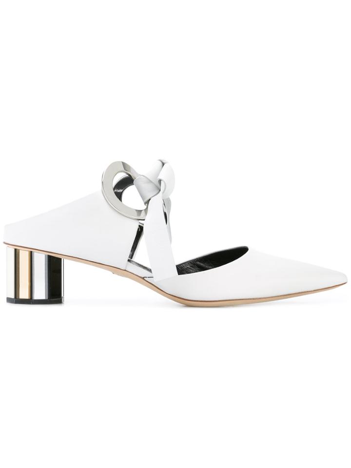 Proenza Schouler Grommet Ring Mirror Pumps - White