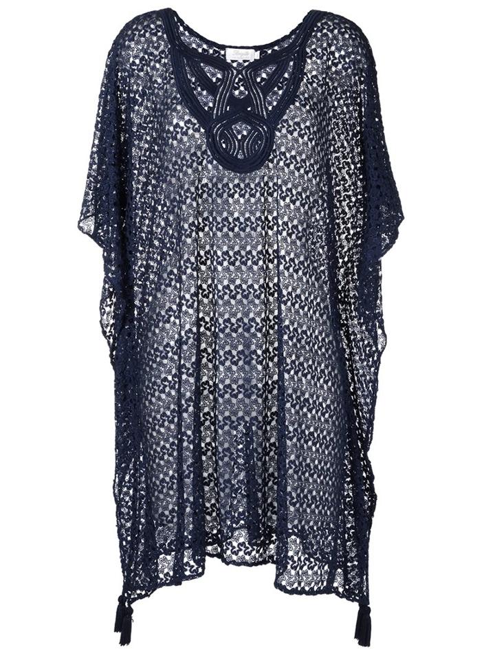 Brigitte Lace Kaftan, Women's, Size: Gg, Blue, Polyester