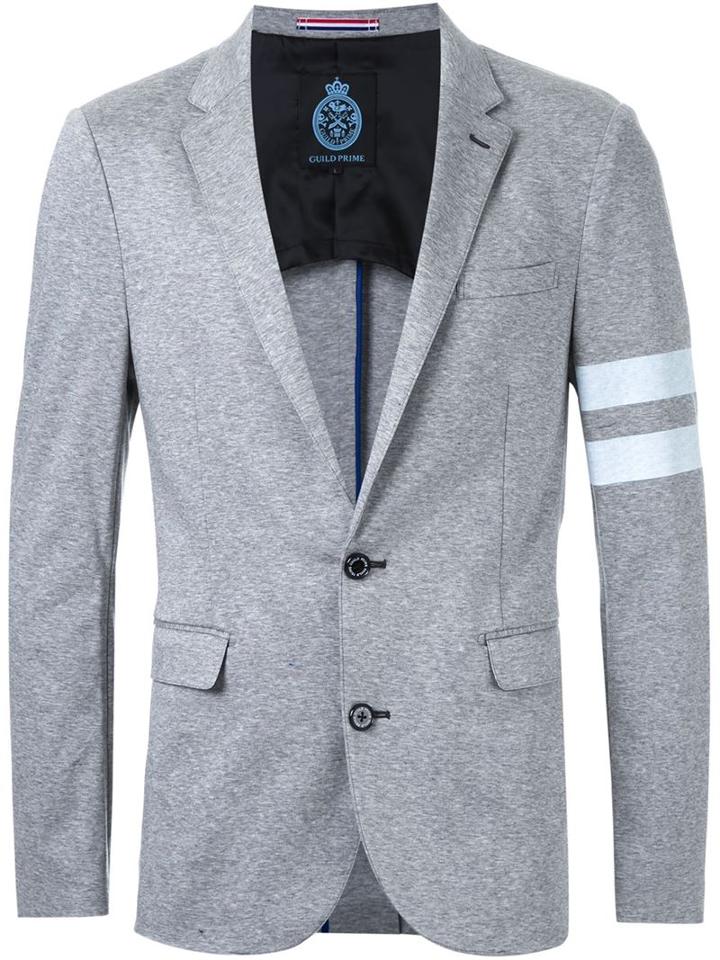 Guild Prime Stripe Detail Blazer, Men's, Size: Large, Grey, Cotton