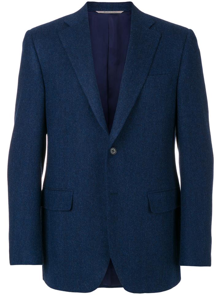 Canali Formal Fitted Blazer - Blue