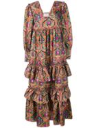 La Doublej Printed Casati Dress - Orange