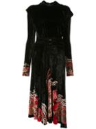 Paco Rabanne Chinoise Print Dress - Black
