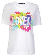 Love Moschino Floral Print T-shirt - White