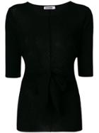 Jil Sander Belt Waist Blouse - Black