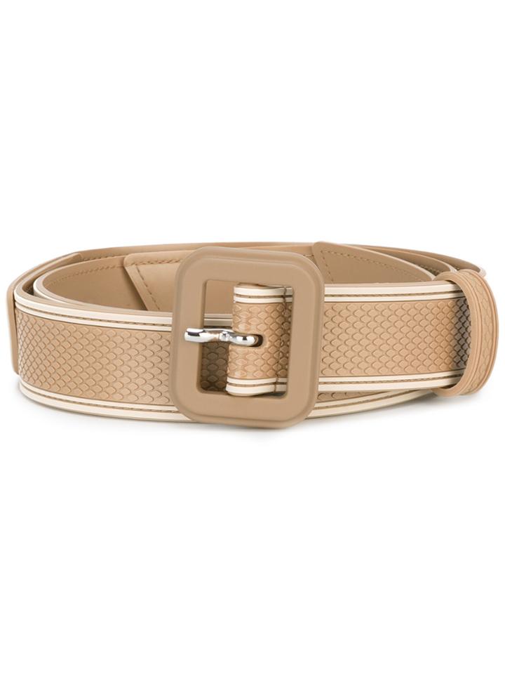 Prada Tonal Detail Belt - Nude & Neutrals