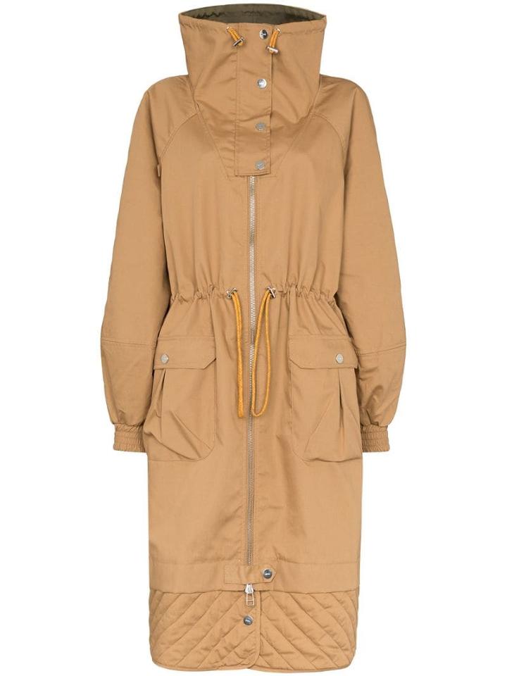 Ganni Oversized Military Parka - Brown