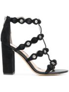 Sam Edelman Strappy Eyelets Sandals - Black