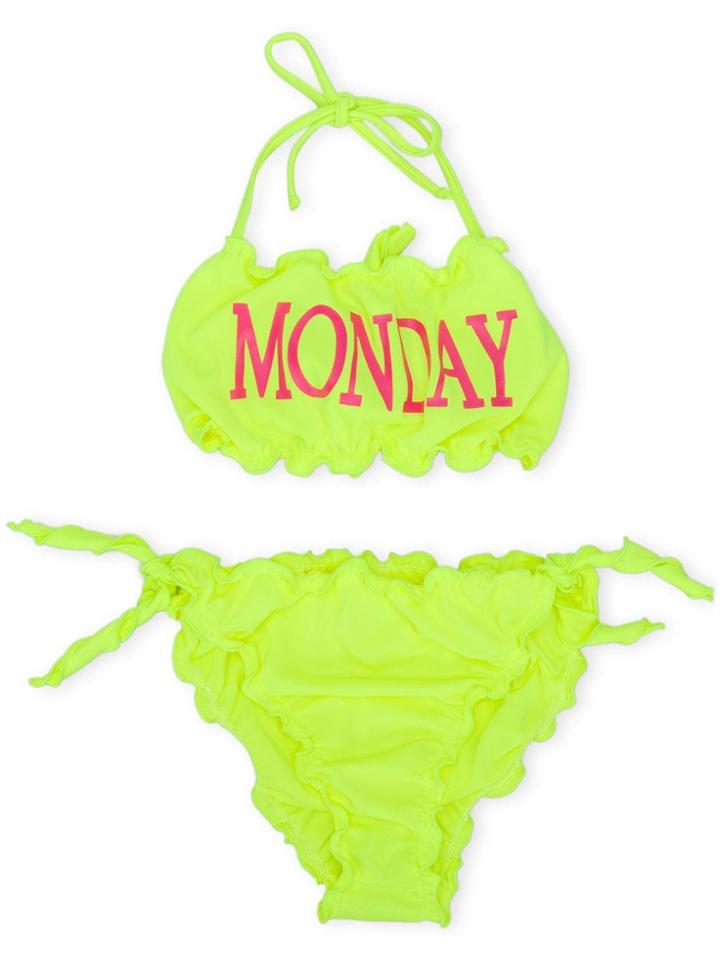 Alberta Ferretti Kids Teen Monday Print Bikini - Yellow