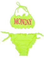 Alberta Ferretti Kids Teen Monday Print Bikini - Yellow