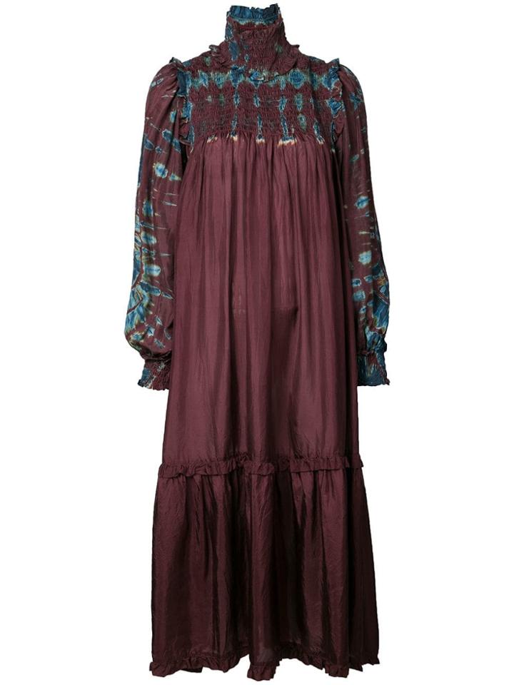 Raquel Allegra Printed Tent Dress - Purple